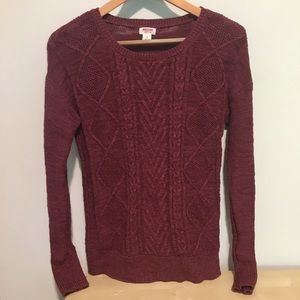 Mossimo Brick Red Chunky knit sweater